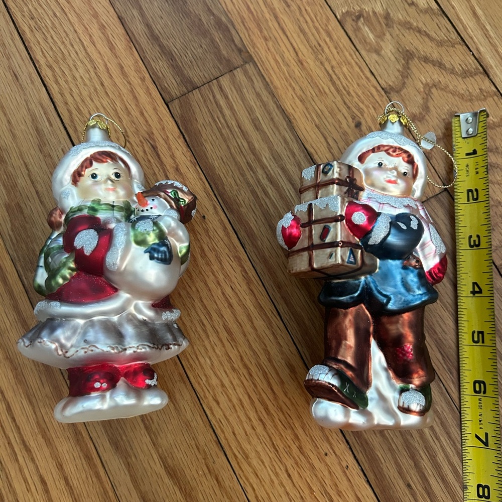 Vintage Lillian Vernon Boy/Girl Ornaments.